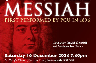 Handel Messiah on 16 December 2023 will be the 82nd performance by PCU!